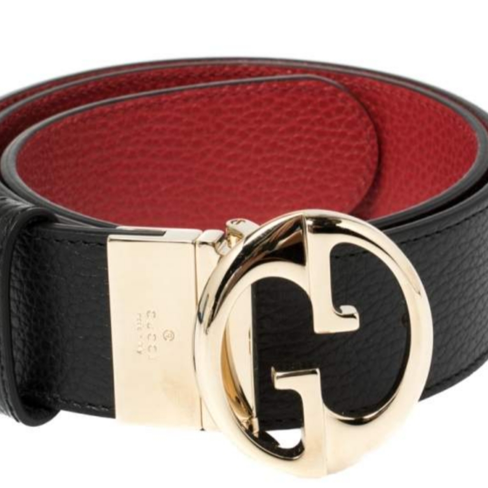 Reversible Gucci belt, red/black   Large